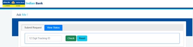 Indian Bank Education Loan - Check Application Status